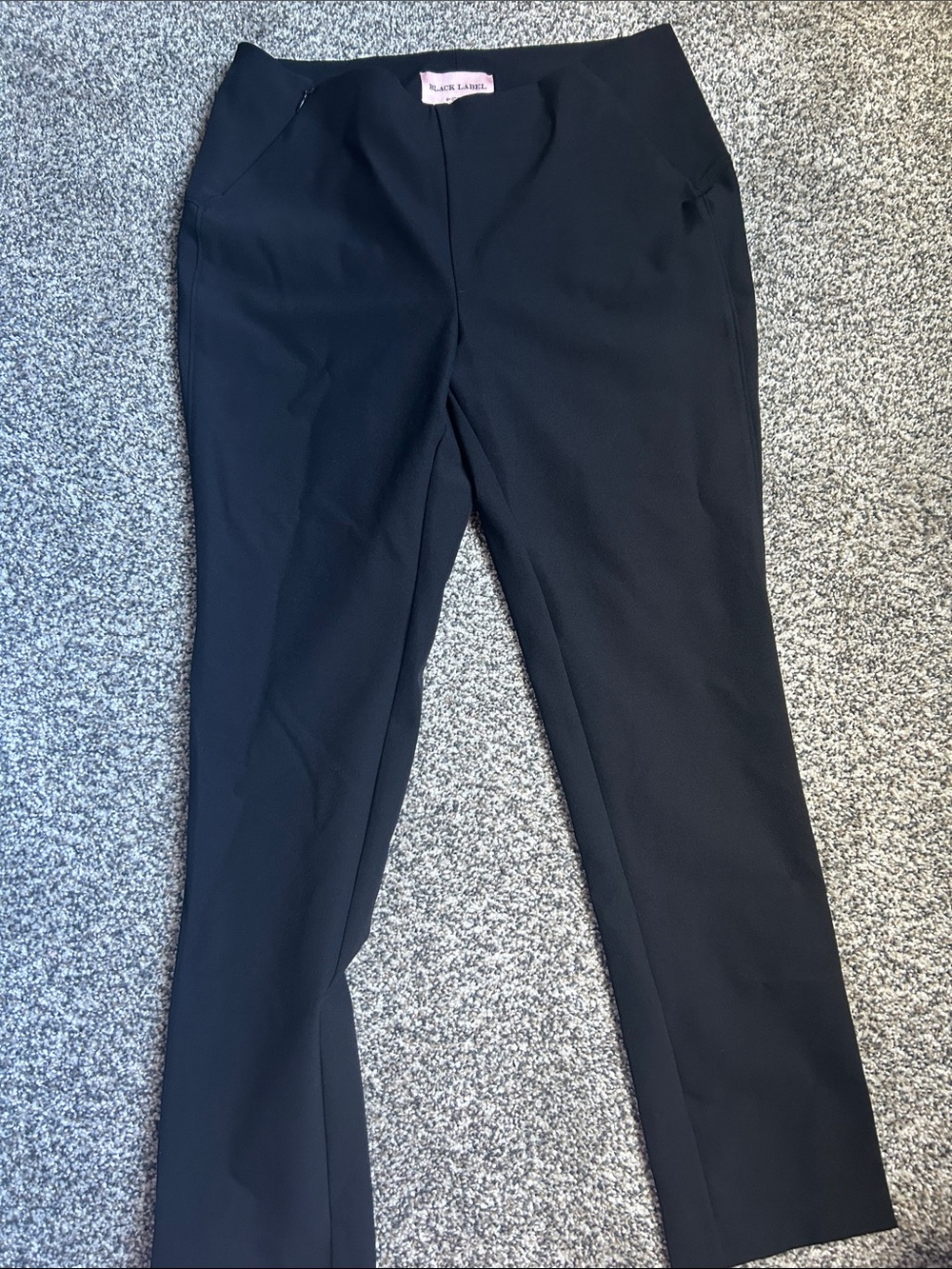 Black Label Men’s Black Tailored Dress Pants